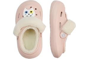 ZEPYFXIT Hausschuhe Kinder Winter Warme Flauschige Hausschuhe Junge Mädchen Plüsch Pantoffeln Bequeme Gefüttert Rutschfeste Lined Slipper