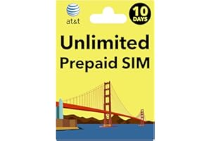 SAFFRUFF AT&T Prepaid SIM-Karte USA – Unbegrenzte Daten in 4G/LTE und Gespräche in den USA für 10 Tage, Prepaid SIM-Karte USA, Nano-SIM-Karte