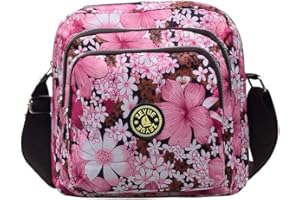 whatUneed Sac d'épaule de maman, Sac bandoulière léger en nylon Sac messenger imperméable pour femmes, Sac à main à poches multiples pour dames et filles