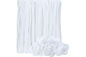 Ideen mit Herz | 100 alambres de chenilla | blanco | Limpiadores de pipa para manualidades | limpiadores de pipa blancos | 30 cm de largo | Ø 6 mm