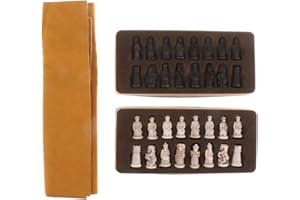 Dickly Chinesisches Schachspiel Antike Figuren mit Schachbrett für Unterwegs