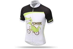 AMURLEOPARD Amur Leopard Enfant Maillot de Cyclisme Shirt, Camouflage Jaune