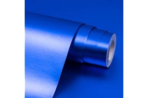 HJYODY Rotolo di carta da regalo opaca blu, 43 cm x 12 m, carta da regalo di compleanno a tinta unita per matrimoni, San Valentino, compleanni, feste, decorazioni regalo per festival