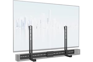 PUTORSEN Support de Barre de Son Universel, pour Barres de Son avec/Alors sans Trous Charge Jusqu'à 15 kg, Montage sous ou Au-Dessus de l'écran avec Patins Antidérapants