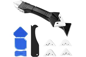 Brevanza Silikonentferner 3 in 1, Silikon Abzieher mit Fugenglätter Fugenkratzer zur Entfernung und Erneuerung, Silikonentferner Werkzeug Fugenmesser für Küche Bad Boden Spüle Fenster Abdichtung