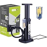 Lyrovo Bike Floor Pump Portable Bicycle Foot Pump Compatible with Presta & Schrader Valve Tire Pump Lightweight Hand Foot Act