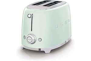 SMEG Tostapane TSF01PGEU, Acciaio Inossidabile, 2 Scomparti, Verde pastello