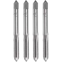 2x M4 X 0.7 Spiral Flute Metric Machine Thread Taps – HSS Nitriding Coated By Uxcell