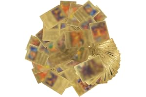 LDDYKZY 55 Cartes Collectionner Argent Cartes, en Or Feuille d'or Matériaux, Cards d'or Rare Deck Box, Cartes à Collectionner for Kids and Collectors Christmas Birthday Gifts Pas De Répétition