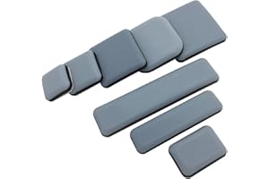 HWZ Lot de 4 patins autocollants en téflon, gris