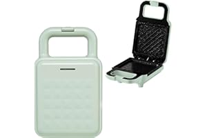 MAOXIAOGE Sandwichera Pequeña, Ligera Y Doble Cara Portátil Calefacción Sartén Antiadherente, Grill, Paninis, Sandwiches 0% Bpa 600 W. Platos Antiadherentes De Pequeño Tamaño: 13,5 X 12,5 Cm