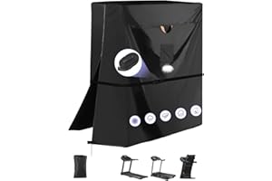 CONFUTURY Copertura pieghevole per tapis roulant, resistente copertura antipolvere per tapis roulant 420D, impermeabile, con cerniera, facile da usare, presa d'aria, fibbia antivento, copertura universale