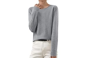 WUSENTOF Strickpullover Damen Elegant Pullover Damen Herbst Strickpulli Oversize Merinowolle Pullover Dünne Winterpullover Stretch Warm Wollpullover Basic Strickjacke Winter Pulli Kaschmir Gestrickter Sweater