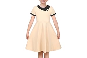 SUNNY FASHION Dziewczęca Sukienka Asymetryczny Kołnierz Robić na drutach Wytworny Szkoła Rodzina Krótki rękaw Bawełna 6-12 lat