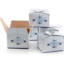 Logbuch-Verlag Set 6 Sacchetti Di Carta E Mollette Con Ancora Blu, Tema Marino, Per Bomboniere