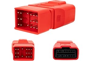 JUTA OBD1 17-Pin to OBD2 16-Pin Adapter Compatible with Toyota Vehicles 17 Pin Port OBD-I Connector Work with OBD-II Diagnostic Scanner