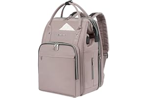 VANKEAN Diaper Bag Backpack with Portable Changing Pad, Baby Diaper Bags with Stroller Strap & USB Port, Waterproof Multifunction Travel Back Pack for Mom, Baby Bags Girl Shower Gift, Light Dusty Pink