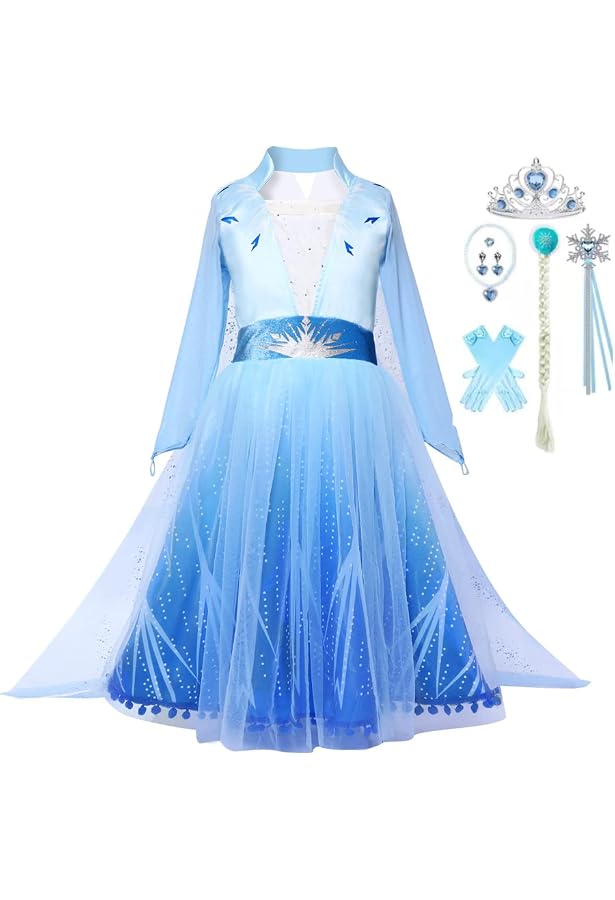 AmzBarley Robe de Princesse Filles Déguisement Costume Cosplay Robe de