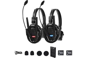 SYNCO XTalk Pro2 XPro X2 2.4GHz Wireless Headset Communication System Random Master Device 500m Operating Range Real-time Monitoring AI Noise Reduction Headset for Movie Shoot Live Show (2Pcs)