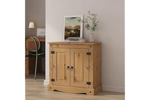 MEWS Corona Sideboard Cupboard 2 Door Solid Pine Wood