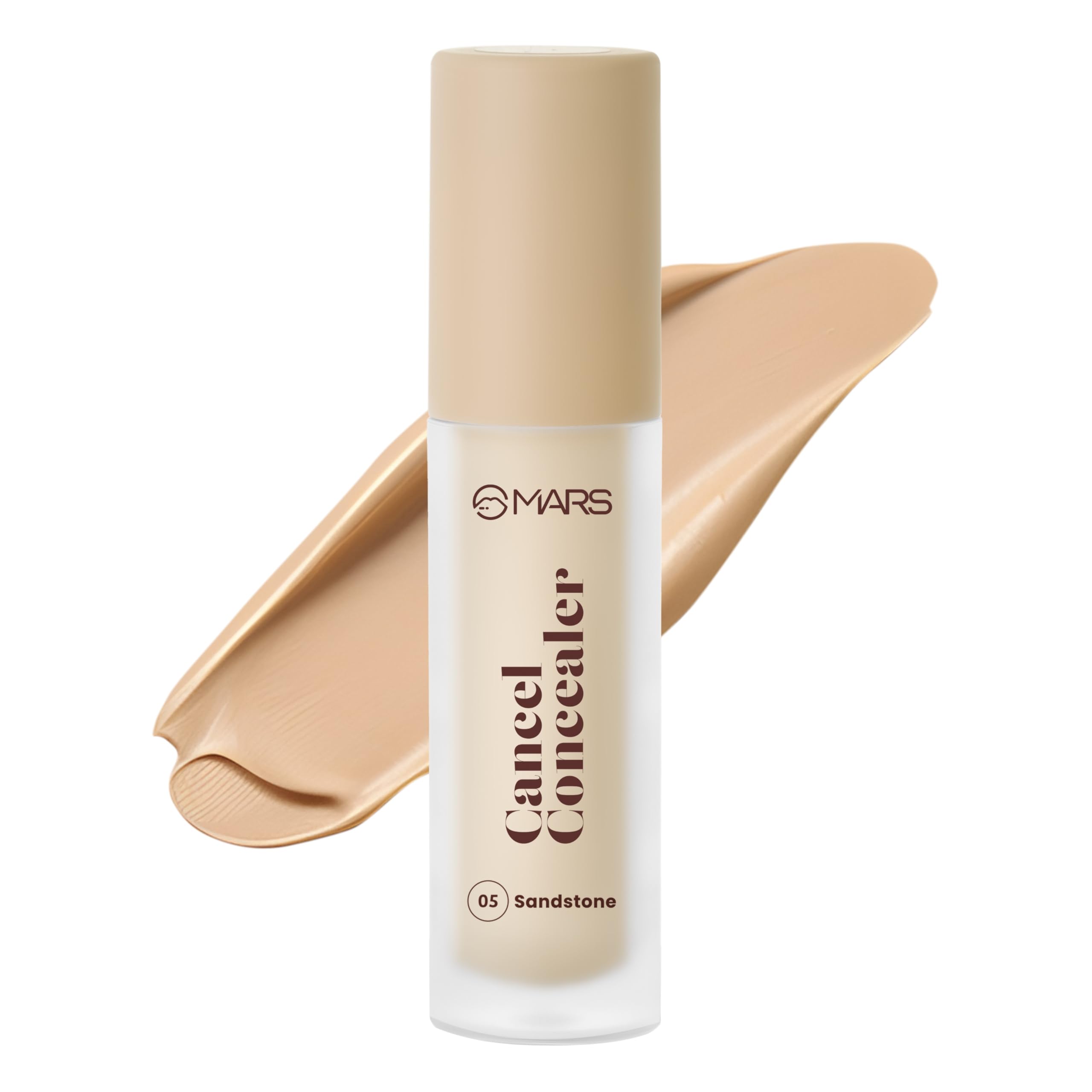 MARS Cancel Concealer for Face Makeup with Radiant Natural Finish | 05-Sandstone | 6.0 ml | Lightweight | Medium to High Cove