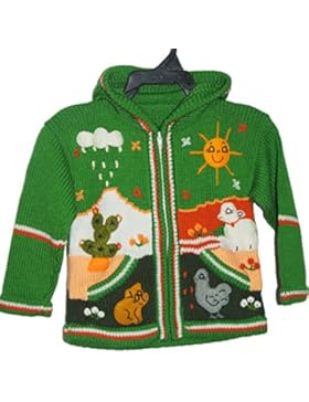 Kinderjacke, Wolljacke, grün