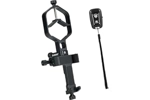 Svbony SV214Pro Universal Telefon Adapter, 3-Achse Handy Teleskop Adapter für Teleskop, Vollmetall Zubehör Kompatibel mit Spektive, Fernglas und Monokular (44-64mm)