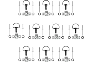Oldbones - Elementi di fissaggio per moto da corsa a sgancio rapido, anello a D, 1/4 di giro, rivetti di fissaggio per carenatura, tipo B, 17 mm, colore Nero scuro (confezione da 10)