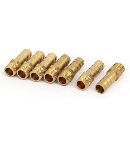 Raccord Tuyau Laiton Barbelé M14-1.5 Mâle X 6mm - Lot De 2 Pièces, Pour Carburant, Air, Eau, Huile, Gaz