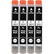 4 Cartucce Inchiostro Nero T2621 26XL Compatibili Epson Expression Premium