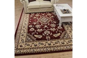 Lord of Rugs Sherborne Quality Traditional Classic Oriental Living Room Bedroom Rug Red Small 80x150 cm (2'6''x5')