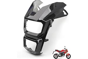 Mokuo Motorcycle Headlight Cover Carbon Fibre Fit for 2016-2020 Honda Grom msx125 Fairing Kit Parts