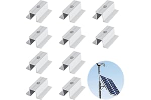 VULEVIRTUE Aluminium Mittelklemme PV Solarpanelen,10 Stück Solar Panel Halter,für Modulhöhe 30-50 mm Solarmodul Klemme zur Montage von Aluminiumprofilen