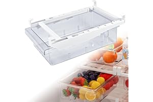 CAREDGO Organizador Cajon Frigorifico Transparente con Cajas Almacenaje Nevera Apilables, Ahorra Espacio