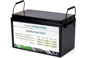 Kcvolro Batería de coche Mini LiFePO4 de 12 V 200 Ah integrada de 200 A BMS, batería de litio de ciclo profundo de 2560 Wh, 8000 + ciclos, ideal para autocaravanas, remolques solares, barcos y camping