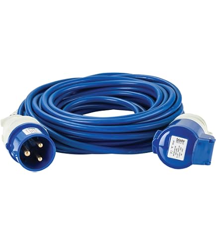PowerShackShop 32A To 13A Weatherproof Adaptor Lead - Heavy Duty HO7RN-F Cable, 0.5M-3M