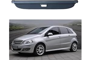 FURLOU Étagère Arrière Rétractable De Coffre pour Mercedes Benz B Class W245 B180 B200 2008 2009 2010 2011, Coffre Cover RéTractable Plage ArrièRe Chargement Panel Luggage ÉTagèRe ArrièRe,Black