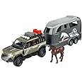 Majorette Grand Series City Land Rover Horse Carrier Die - Cast Toy - Two Sound Effects, Headlights And Roof - Rack Lights - Larger 1:43 Scale Model - Batteries Included