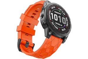 MYSNBKN Fenix 7X pasek 26 mm silikonowe paski do Garmin Fenix 8 51 mm / Fenix 7X / Fenix 6X / Fenix 6X Pro / Fenix 5X / Fenix 5X Plus / Fenix 3 / Fenix 3 HR (szybkie dopasowanie)