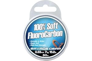 Savage Gear Bas de Ligne en fluorocarbone - 100% Souple - 50 m