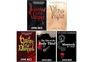 Anne Rice Vampire Chronicles Series 1-5 Books Collection Set (Interview With The Vampire, The Vampire Lestat, The Queen Of The Damned, The Tale Of The Body Thief, Memnoch The Devil)
