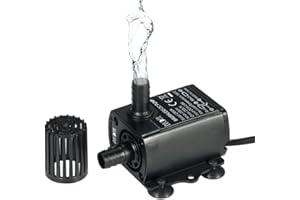 Decdeal USB Tauchpumpe Teichpumpe Aquarium Wasserpumpe für Teiche, Garten, Brunnen 2.4W / 4.8W Optional Inkl. Filter