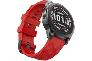 MYSNBKN Pasek do zegarka Garmin Fenix 6X / Fenix 6X Pro / Fenix 7X / Fenix 3 / Fenix 3 HR/Fenix 5X / Fenix 5X Plus, pasek z estradą Quick-Fit o szerokości 26 mm, silikonowy pasek do zegarka Garmin