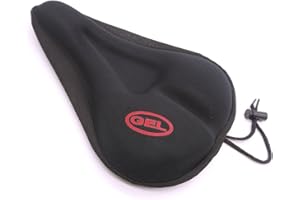 Maveek Gel Bike Seat Cover - Extra Comfortable Soft Gel Bicycle Seat Cycle Saddle Cushion Bicycle Pad Cover (Black)