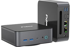 Fsjun Mini PC 【Win 11Pro & Office 2019】 I7-11390H(Up to 5.0GHz) Mini Computer DDR4-3200M 32GB M.2 NVMe SSD 1TB Mini Desktop PC Support DP 8K HD Display/HDMI 4K/Type-C 4K/WIFI 6/BT 5.0 (32+1T)