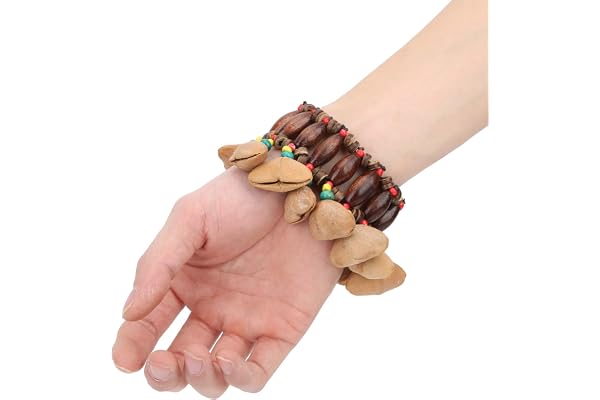 Bracelet Tribal africain, Bracelet de tambour de Style Tribal africain fait à la main noix Shell Percussion Instrument de musique fournitures