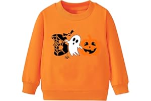 VVNTY Maglione per Halloween per bambini Spooky, zucca, per Halloween, fantasma grafico