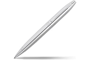 Cross Calais Długopis (mechanizm obrotowy, grubość kreski M, kolor wkładu: czarny, w zestawie pudełko prezentowe) z błyszczącym chromem, 1 sztuka (1 opakowanie)