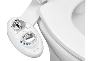 Luxe Bidet Neo 185 - Self Cleaning Dual Nozzle - Fresh Water Non-Electric Mechanical Bidet Toilet Attachment (white and white)