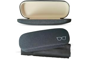 R&B SPORTS & LEISURE Glasses Case, Glasses Case Hard Shell, Glasses Case For Women, Glasses Cases For Men, Spectacles Case, Sunglasses Case, Hard Glasses Case, Glass Case, Large Cloth, Black Blue Green Grey Lilac Pink Red